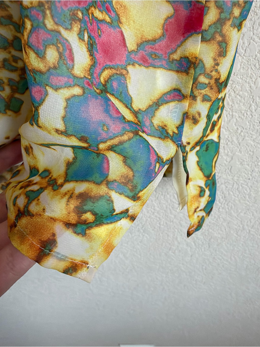 Ramy Brook Bennie Top M Multicolor Snakeskin Print Strappy Layered Chiffon Top - Picture 10 of 15
